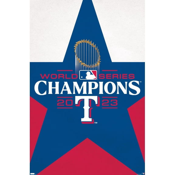 MLB Texas Rangers - 2023 World Series Team Logo Wall Poster, 14.725" x 22.375"