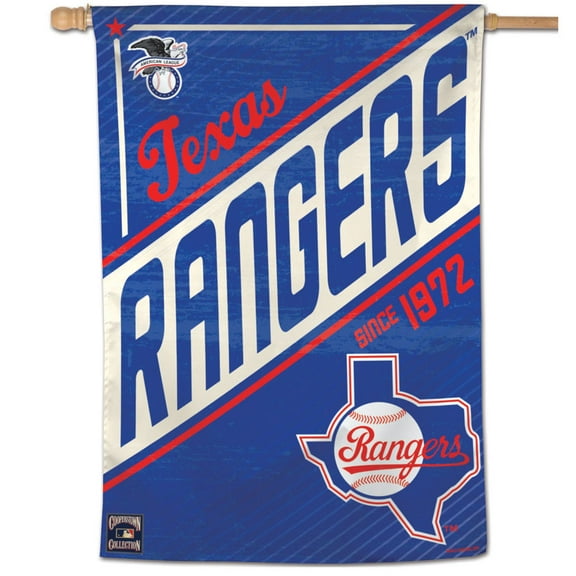 MLB Texas Rangers Cooperstown 28" x 40" Vertical Flag