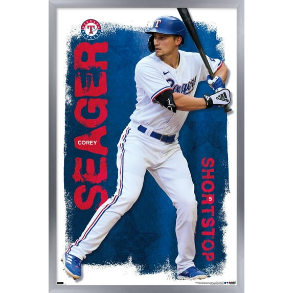 MLB Texas Rangers - Corey Seager 23 Wall Poster, 14.725" x 22.375" Framed