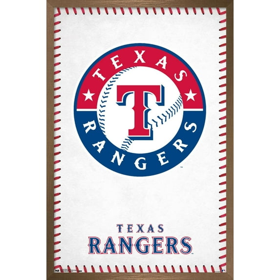 MLB Texas Rangers - Logo 17 Wall Poster, 14.725" x 22.375", Framed