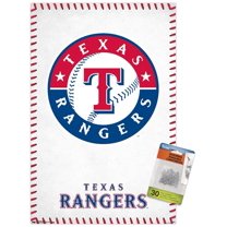 MLB Texas Rangers - Logo 17 Wall Poster with Push Pins, 14.725" x 22.375"