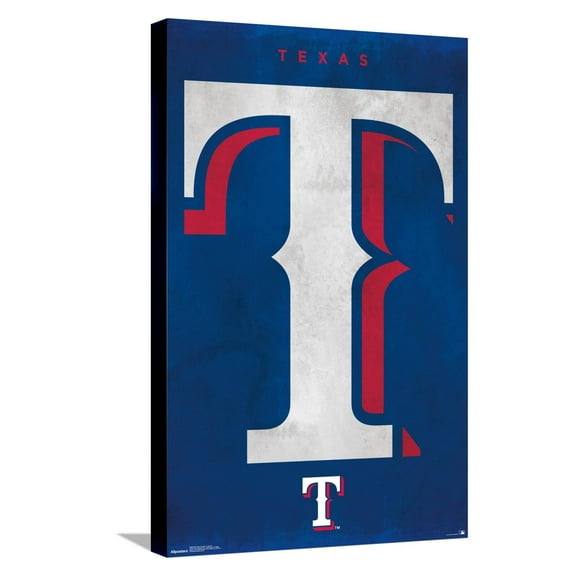 MLB Texas Rangers - Logo 25 Canvas Wall Poster, 14.725" x 22.375"