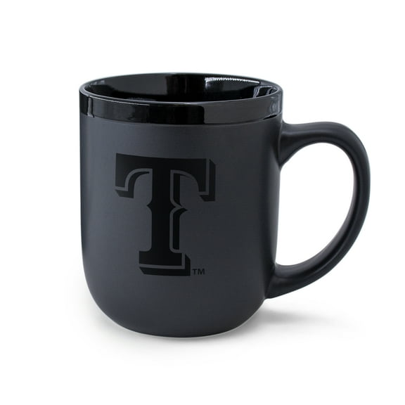 WinCraft Texas Rangers 17oz. Black Tonal Ceramic Mug