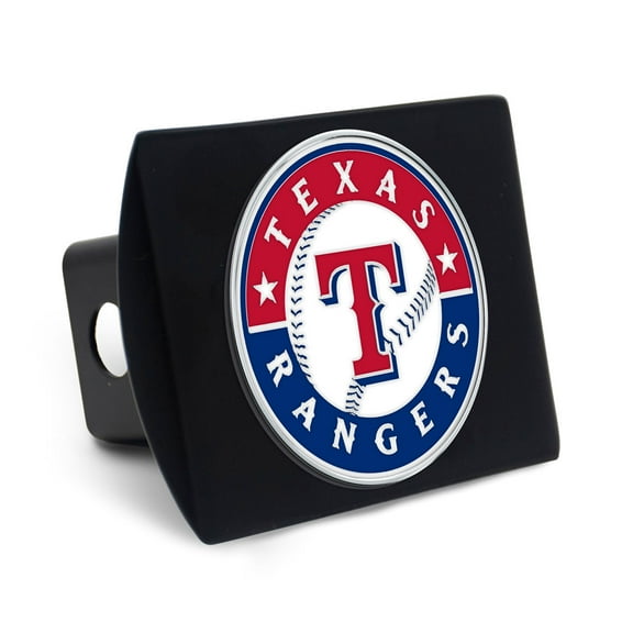 MLB Texas Rangers Team Enamel Black Hitch Cover