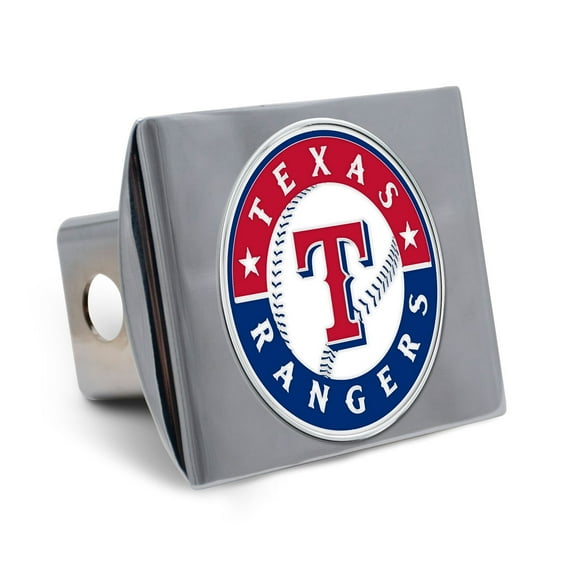 MLB Texas Rangers Team Enamel Silver Hitch Cover
