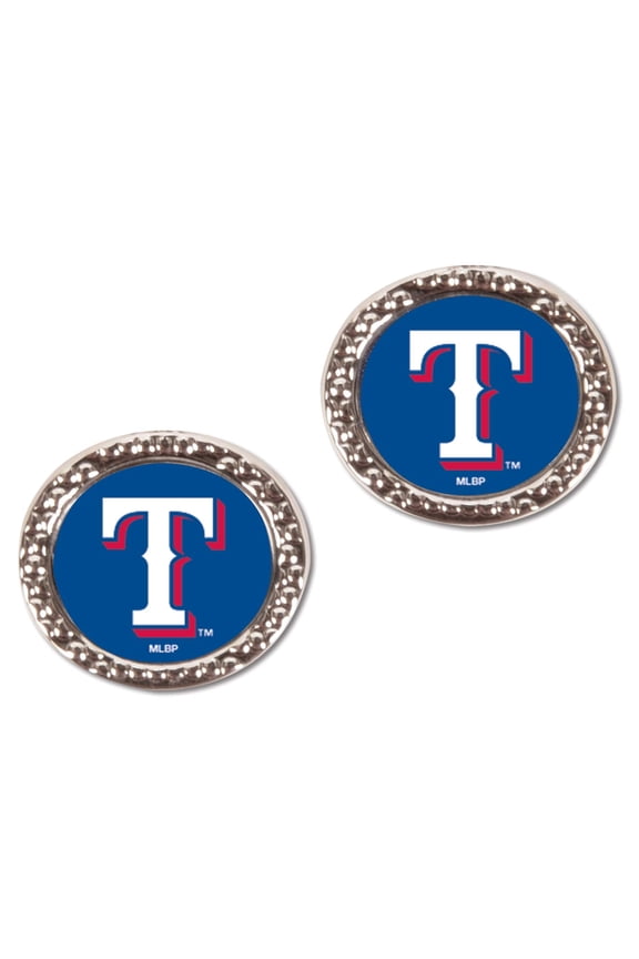 MLB Texas Rangers Team Post Oval Hard Insert Earring