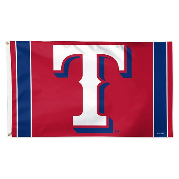 MLB Texas Rangers Team Vertial Stripe 3' x 5' Deluxe Flag
