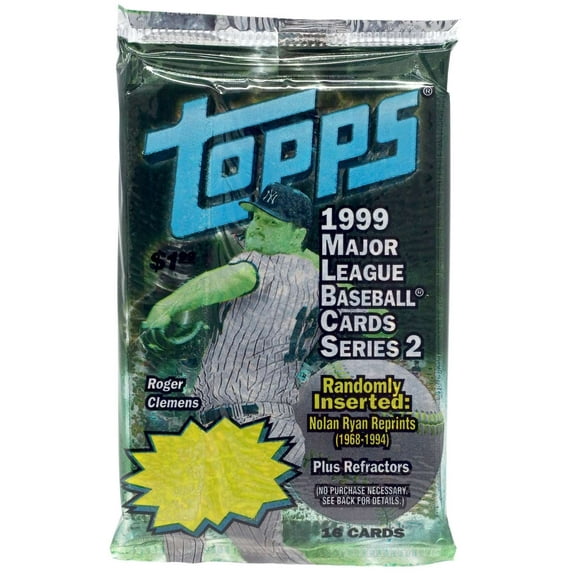 MLB Topps 1999 Series 2 Baseball Trading Card RETAIL Box (16 Cards)
