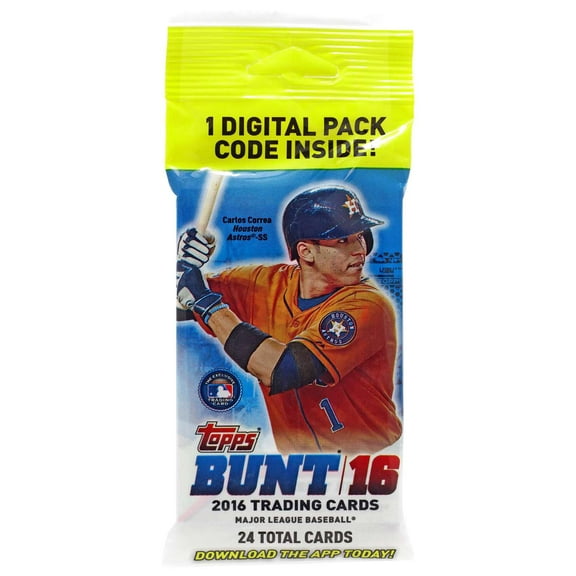 MLB Topps 2016 Bunt Baseball Trading Card Pack (24 Cards)