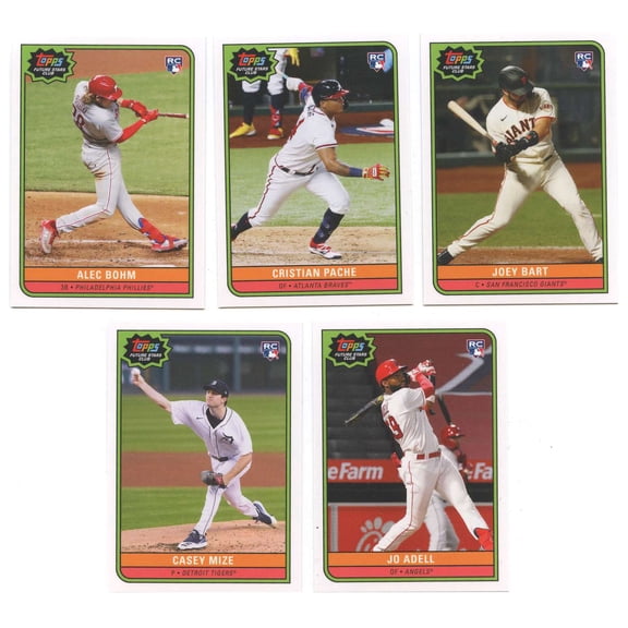 MLB Topps 2021 Future Stars Baseball Trading Card Set (February, 5 Cards)