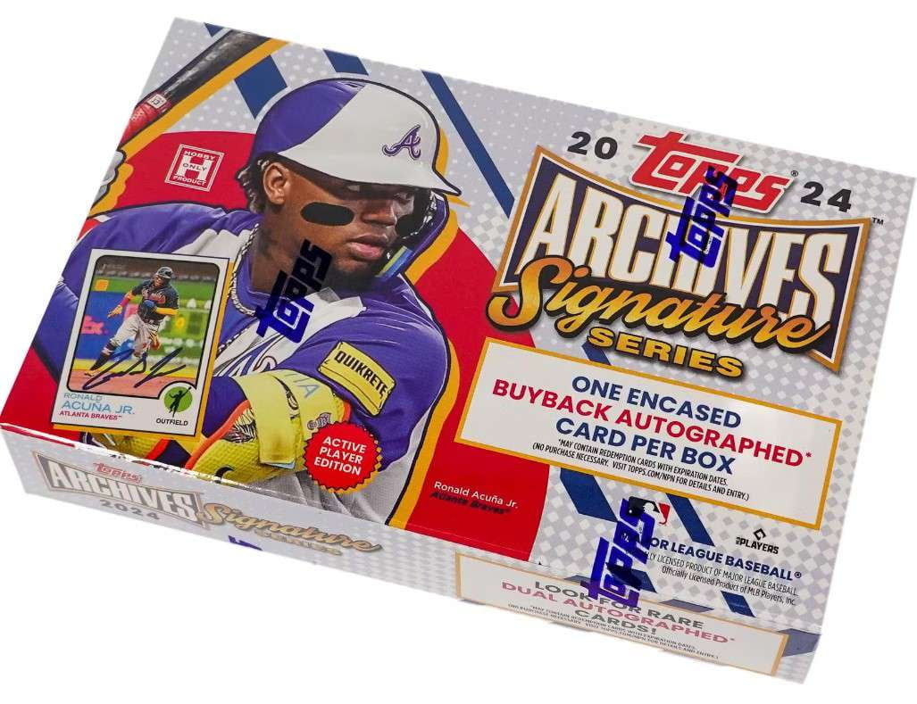 MLB Topps 2024 Archives Signature Series Baseball Trading Card HOBBY Box (1 Encased Buyback