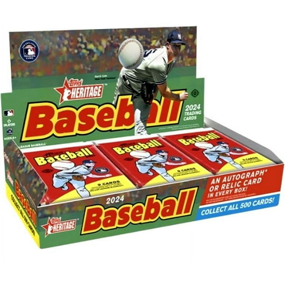MLB Topps 2024 Heritage Baseball Trading Card Hobby Box (24 Packs Per Box) - Shohei Ohtani