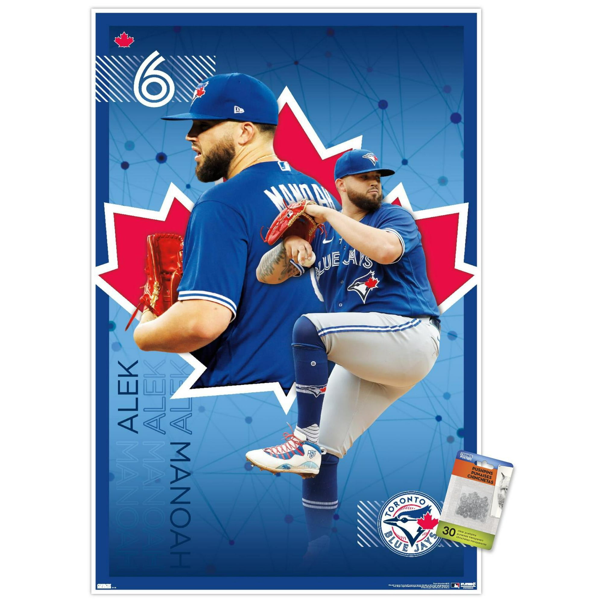 MLB Toronto Blue Jays - Alek Manoah 23 Wall Poster with Pushpins, 22.375 x  34 