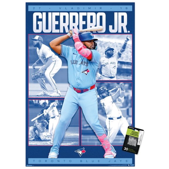 MLB Toronto Blue Jays - Vladimir Guerrero Jr. 26 Wall Poster with Push Pins, 22.375" x 34"