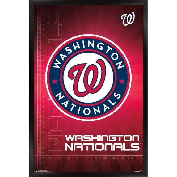 Washington Nationals 24.25'' x 35.75'' Framed Logo Poster