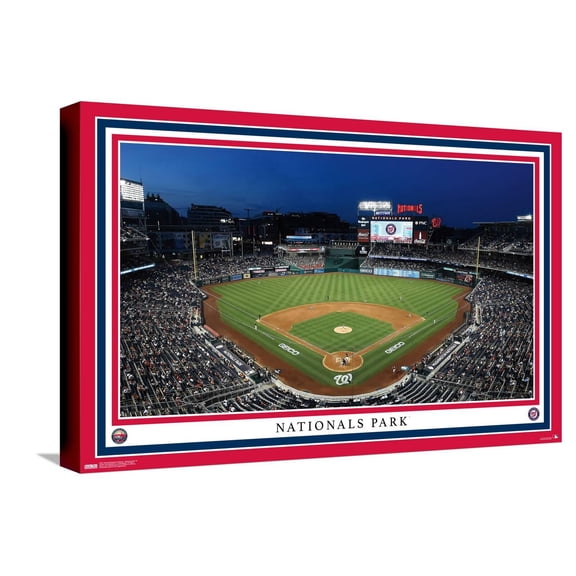 MLB Washington Nationals - Nationals Park 22 Canvas Wall Poster, 14.725" x 22.375"