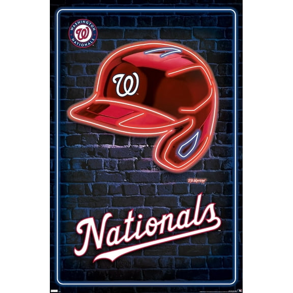 MLB Washington Nationals - Neon Helmet 23 Wall Poster, 22.375" x 34"