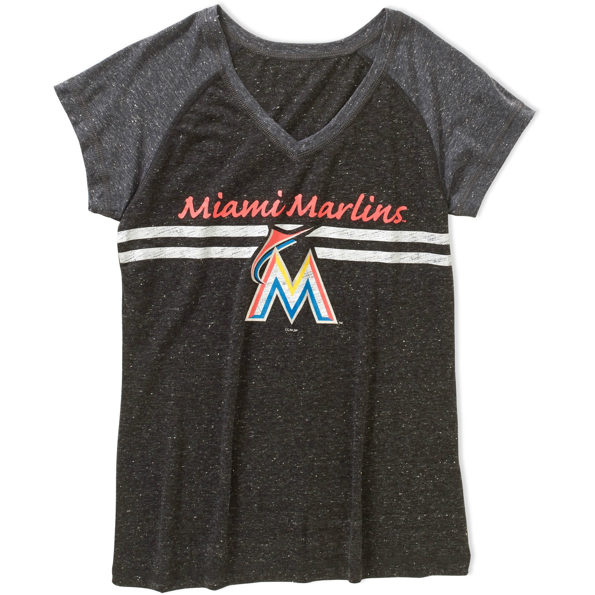 MLB Womens Miami Marlins Short Sleeve Top - Walmart.com