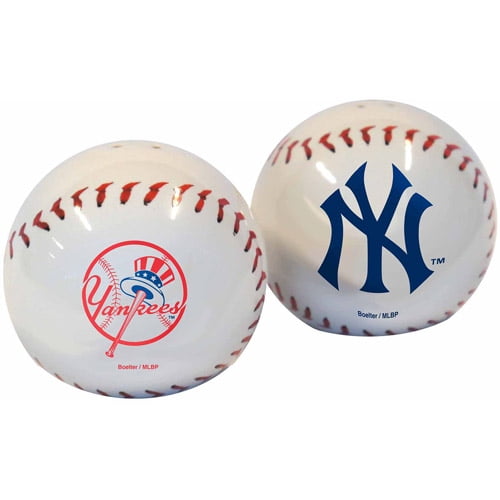 MLB Yankees Baseball Shaped Salt and Pepper Shakers