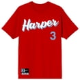 thumbnail image 1 of MLBPA Bryce Harper 3 Adult Red Crew Neck Short Sleeve T-shirt-Medium, 1 of 7