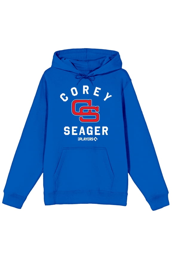 MLBPA CS Corey Seager Adult Royal Blue Long Sleeve Hooded Sweatshirt-XXL
