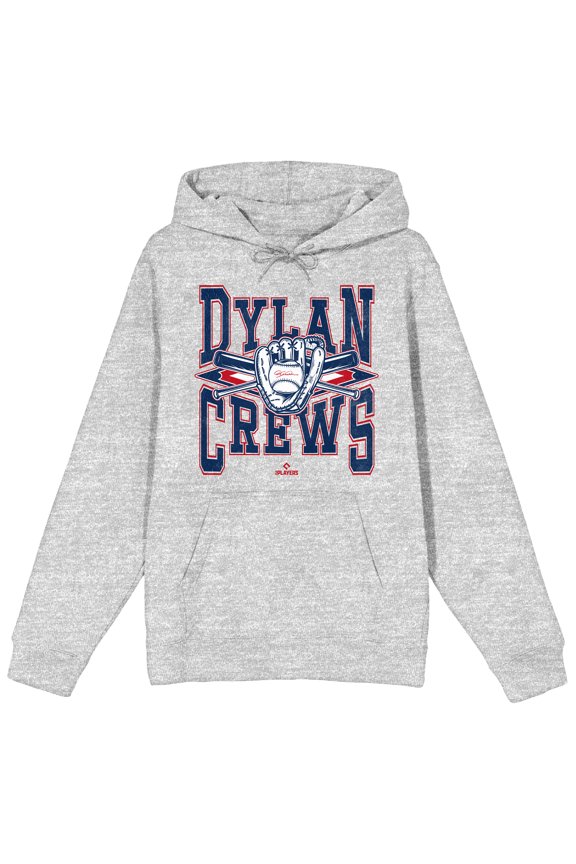 MLBPA Dylan Crews Baseball Equipment Adult Athletic Heather Long Sleeve Hooded Sweatshirt - Medium