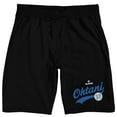 thumbnail image 1 of MLBPA Shohei Ohtani Adult Black Sleep Pajama Shorts-Medium, 1 of 5