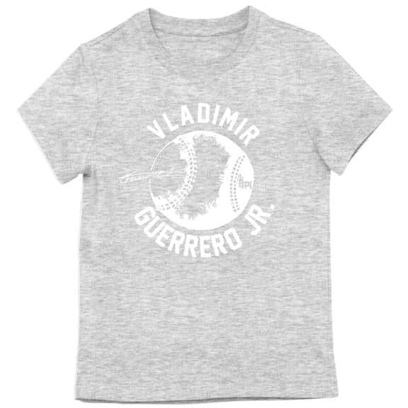 MLBPA Vladimir Guerrero Jr. Baseball Girl’s Athletic Heather Crew Neck Short Sleeve T-shirt