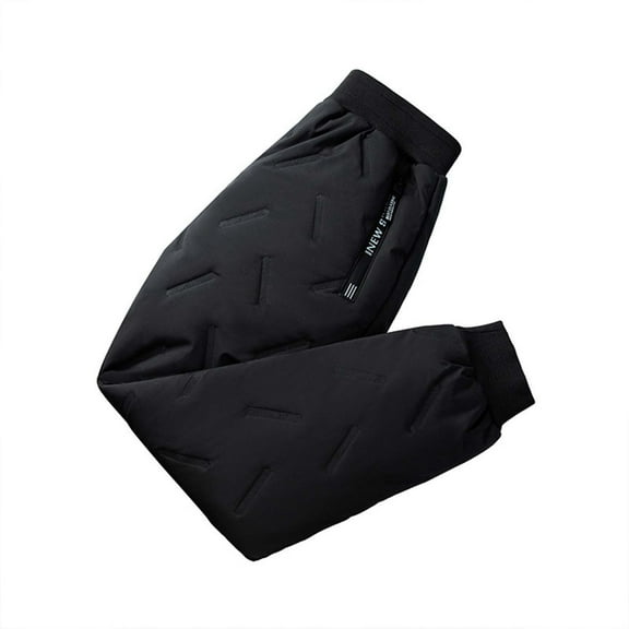 MLCDHKHUY Kids Winter Snow Pant with Lined Waterproof Puffer Down Pants Zip Pocket Warm Trousers