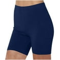 thumbnail image 1 of MLCDZ Biker Shorts Women with Multiple Pockets Elastic High Waisted Yoga Shorts Tummy Control for Workout Running Navy M, 1 of 6