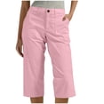 thumbnail image 1 of MLCDZ Cargo Capris for Women Summer Casual High Waisted Multiple Pockets Button Loose Travel Hiking Capri Cropped Pants, 1 of 7