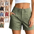 thumbnail image 1 of MLCDZ Cargo Shorts for Women Trendy Casual Summer Chino Shorts Stretchy Lightweight Baggy Outdoor Golf Hiking Short Pants with Multiple Pockets, 1 of 9
