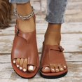 thumbnail image 1 of MLCDZ Slippers for Women Open Toe Bunion Sandals-Orthopedic Bunion Corrector Sandals Wide Width Arch Support Sandals Indoor Outdoor Soft Slides Flat Ankle Beach Shoes Roman Loafers Sandals Orange 40, 1 of 9