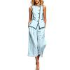 thumbnail image 1 of MLCDZ Womens 2 Piece Short Sets Round Neck Sleeveless Tank Top with Wide Leg Capri Pants with Pockets Matching Summer Hiking Outfits, 1 of 7