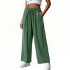 MLCDZ Womens Palazzo Pants Summer Lightweight Elastic High Waisted Wide Leg Loose Drawstring Flowy Beach Trousers with Pockets
