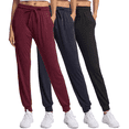 thumbnail image 1 of MLDRA 3 Pack Joggers Sweatpants for Women Ultra-Soft Lightweight for Lounge Athletic Yoga Running Workout Pants with Pockets, 1 of 7