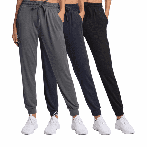 MLDRA 3 Pack Joggers Sweatpants for Women Ultra-Soft Lightweight for Lounge Athletic Yoga Running Workout Pants with Pockets