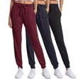 thumbnail image 1 of MLDRA 3 Pack Joggers Sweatpants for Women Ultra-Soft Lightweight for Lounge Athletic Yoga Running Workout Pants with Pockets, 1 of 8