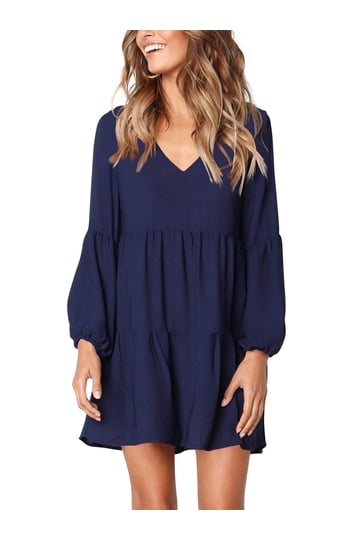 Navy Blue Dress Long Sleeve