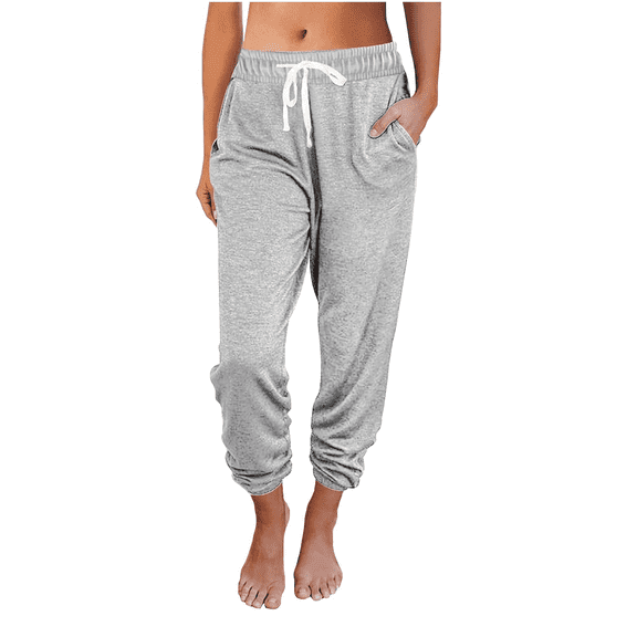 MLDRA Women Sweatpants Joggers with Pockets Lounge Athletic Casual Pajama Pants Fall Winter Clothes Teachers Outfits 2025 Grey