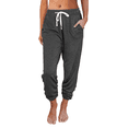thumbnail image 1 of MLDRA Women Sweatpants Joggers with Pockets Lounge Athletic Casual Pajama Pants Fall Winter Clothes Teachers Outfits 2025 Dark Grey, 1 of 7