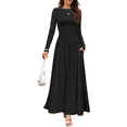 thumbnail image 1 of MLDRA Maxi Dresses for Women Long Sleeve Cotton Elegant Womens Dresses Casual or Formal Party Dresses Long Dresses for Women Black, 1 of 7