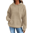 thumbnail image 1 of MLDRA Hoodies for Women, Fall Crewneck Womens Hoodies Sweatshirt for Women 2025 Waffle Knit Pullover with Pockets, Essentials Hoodie Casual Long Sleeve Drawstring, 1 of 9