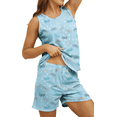 thumbnail image 1 of MLDRA Pajamas for Women Set Cotton Pj Sets Cute Tank Shorts Soft 2 Piece Lounge Set Ladies Sleepwear Summer Pjs, 1 of 7