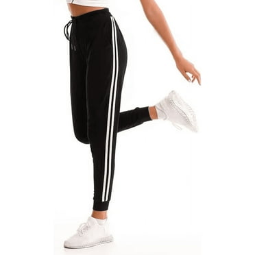 MLDRA Womens Sweatpants Joggers Lounge Pants Lady Athletic Cinch Bottom Pockets for Gym Workout Yoga Running Black