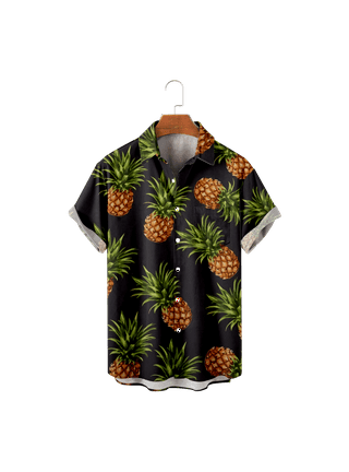 Pineapple Mens Hawaiian Shirt - Tropical Parrot Casual Button Down Hawaiian  Shirts for Men Women Short Sleeve Set 148S at  Men's Clothing store