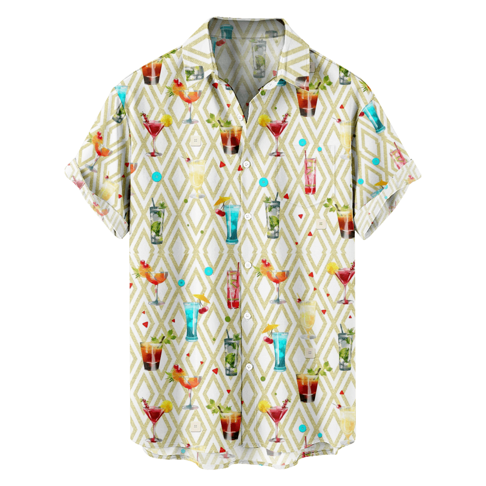 MLFU Mens Button Up Hawaii Shirt,3D Printed Cheap Outfits Regular & Big