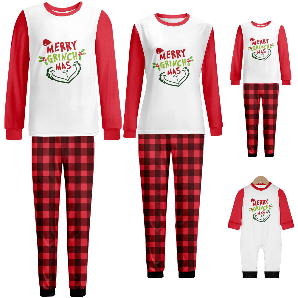 MLFU Nightmare Before Christmas Pajamas, Organic Cotton Pjs Christmas Print PJs Matching Sets