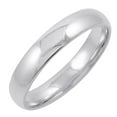 thumbnail image 1 of MLG Jewelry  4mm Mens 10K White Gold Comfort Fit Plain Wedding Band, 1 of 1