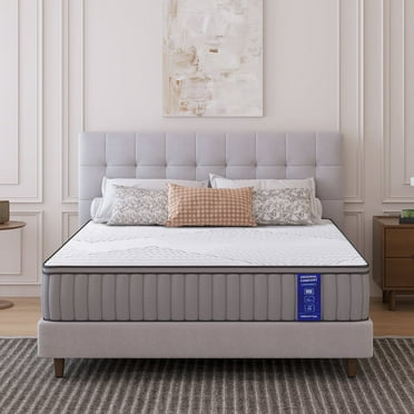 MLILY 14 inch King Size Hybrid Mattress In a Box, Cooling Gel Infused Memory Foam, Pocket Spring, Medium